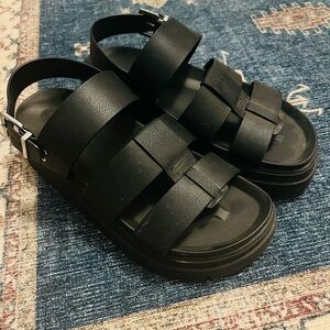 Steve Madden Black Strappy Sandals